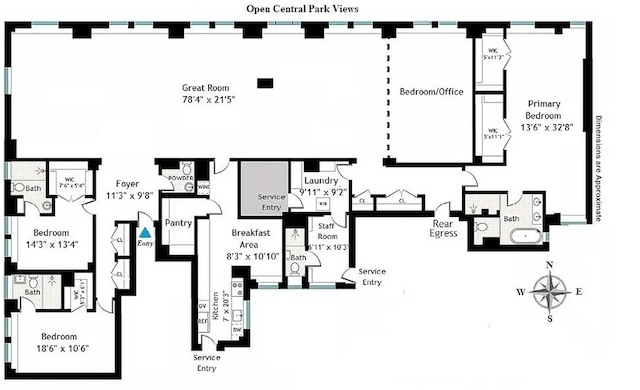 1200 5th Ave Unit 15Ab, New York City, NY 10029 - floor plan / room layout