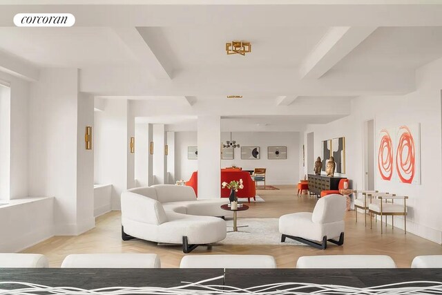 1200 5th Ave Unit 15Ab, New York City, NY 10029 - building lobby with beam ceiling