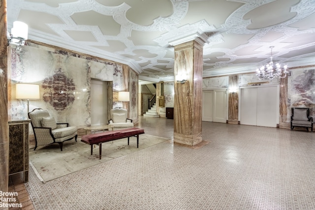 community lobby featuring stairway