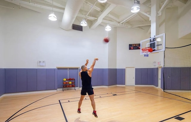 view of basketball court with community basketball court