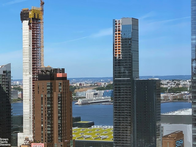 city view with a water view