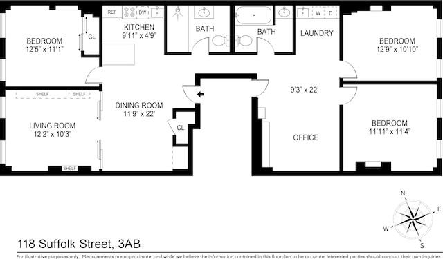 118 Suffolk St Unit 3Ab, New York City, NY 10002 - home floor plan