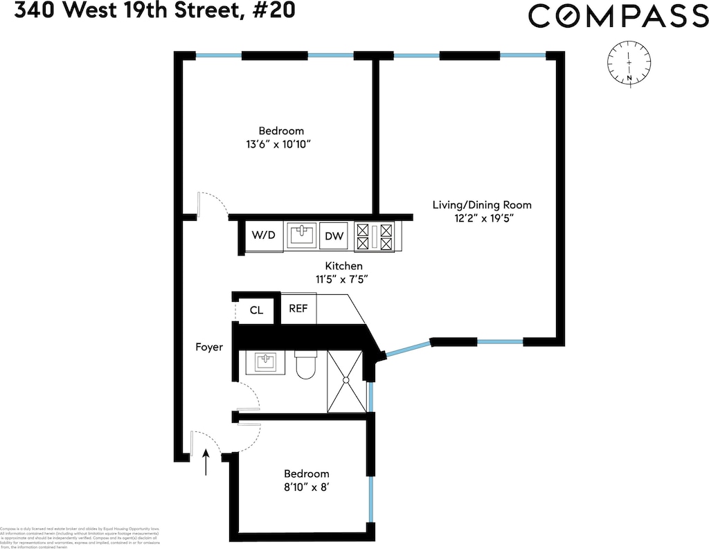 340 W 19th St Unit 20, New York City, NY 10011 - home floor plan
