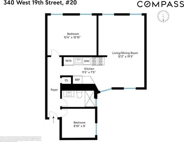 340 W 19th St Unit 20, New York City, NY 10011 - home floor plan