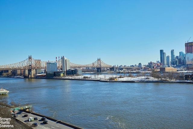 1 Beekman Pl Unit 7/8A, New York City, NY 10022 - water view with a notable bridge