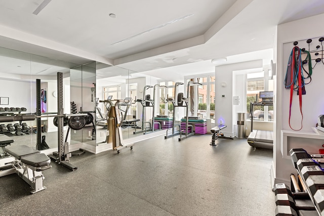 view of workout area