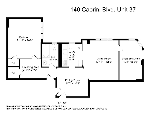 140 Cabrini Blvd Unit 37, New York City, NY 10033 - view of room layout