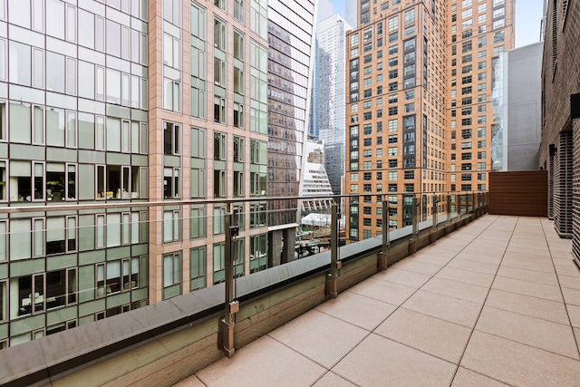 balcony with a city view