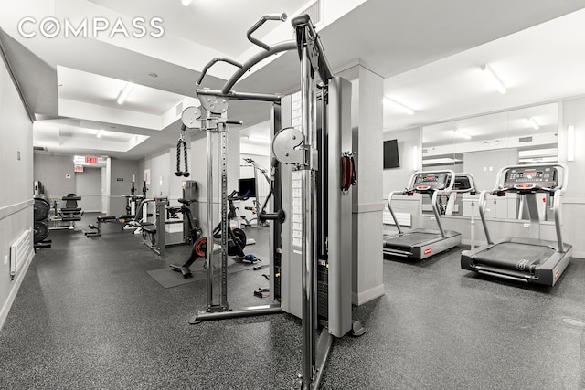 view of workout area