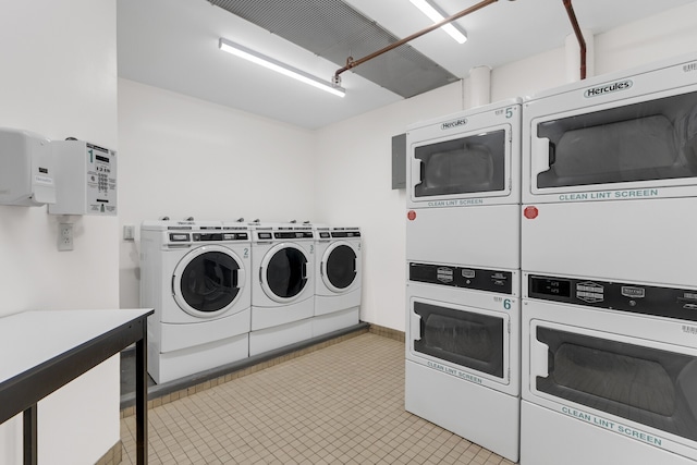 250 W 88th St Unit 503, New York City, NY 10024 - community laundry featuring stacked washing machine and dryer and independent washer and dryer