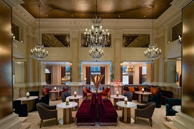 2 E 55th St Unit 931/935, New York City, NY 10022 - community lobby featuring a towering ceiling and crown molding