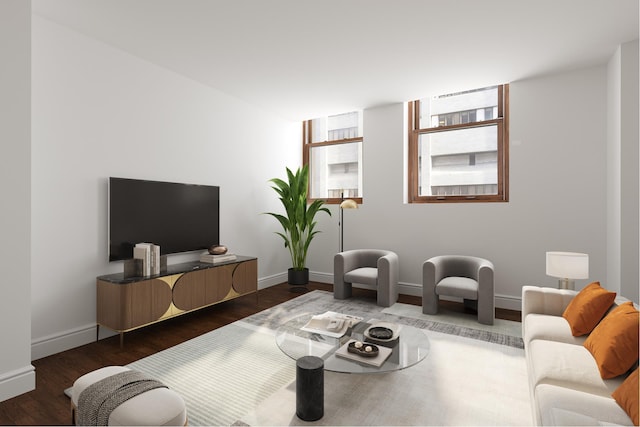 305 2nd Ave Unit 530, New York City, NY 10003 - living area featuring wood finished floors and baseboards