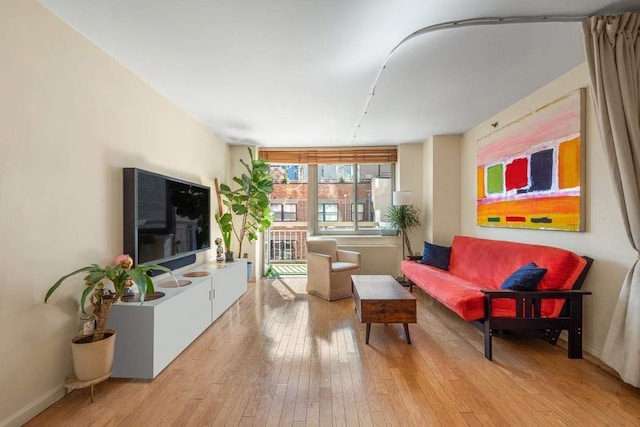 interior space with light wood finished floors