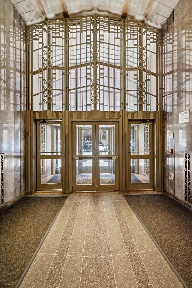 365 Bridge St Unit 2P, New York City, NY 11201 - unfurnished sunroom featuring french doors
