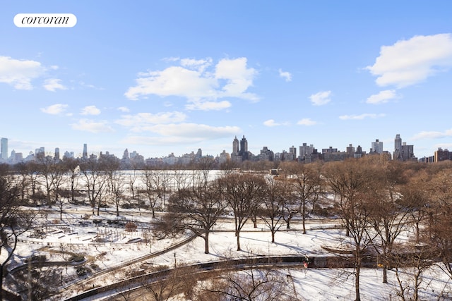 view of landscape with a city view