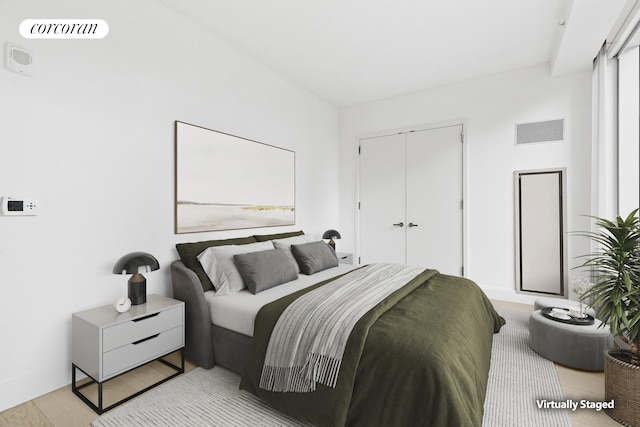 501 3rd Ave Unit 12E, New York City, NY 10016 - bedroom with a closet and baseboards