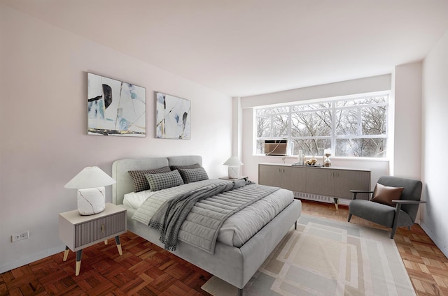 2727 Palisade Ave Unit 9-B, New York City, NY 10463 - bedroom with cooling unit and baseboards
