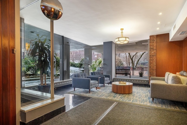 2727 Palisade Ave Unit 9-B, New York City, NY 10463 - lobby featuring a wall of windows