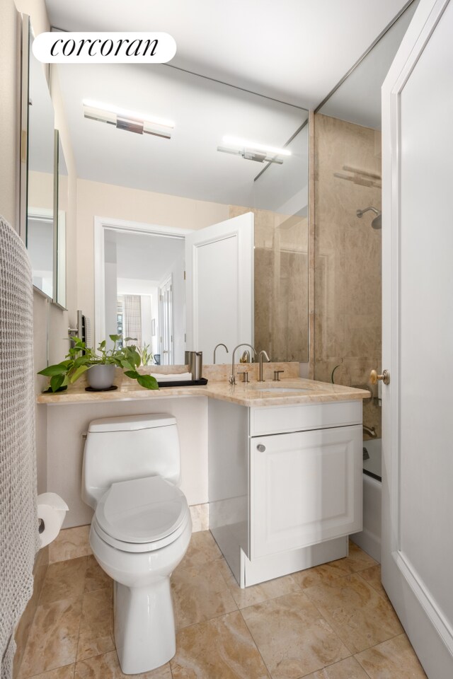 10 Little W St Unit 22E, New York City, NY 10004 - full bath with toilet, vanity, and bathtub / shower combination