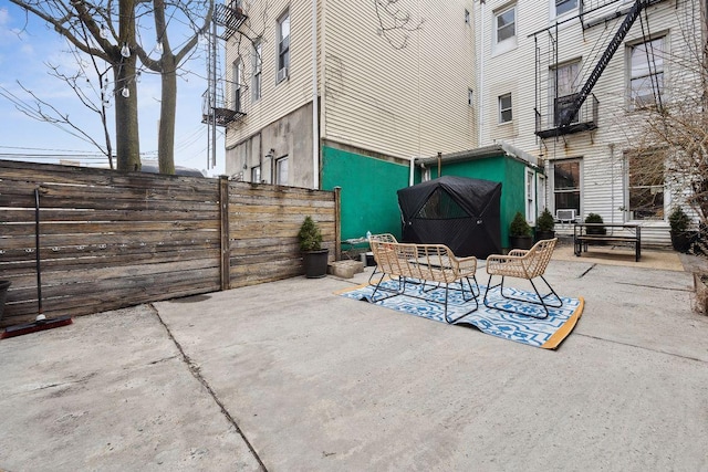 view of patio with fence