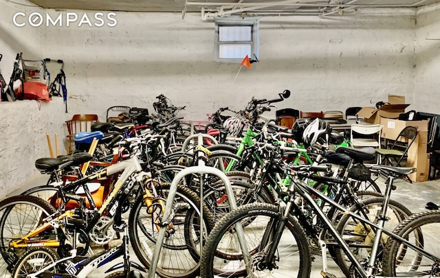 garage with bike storage