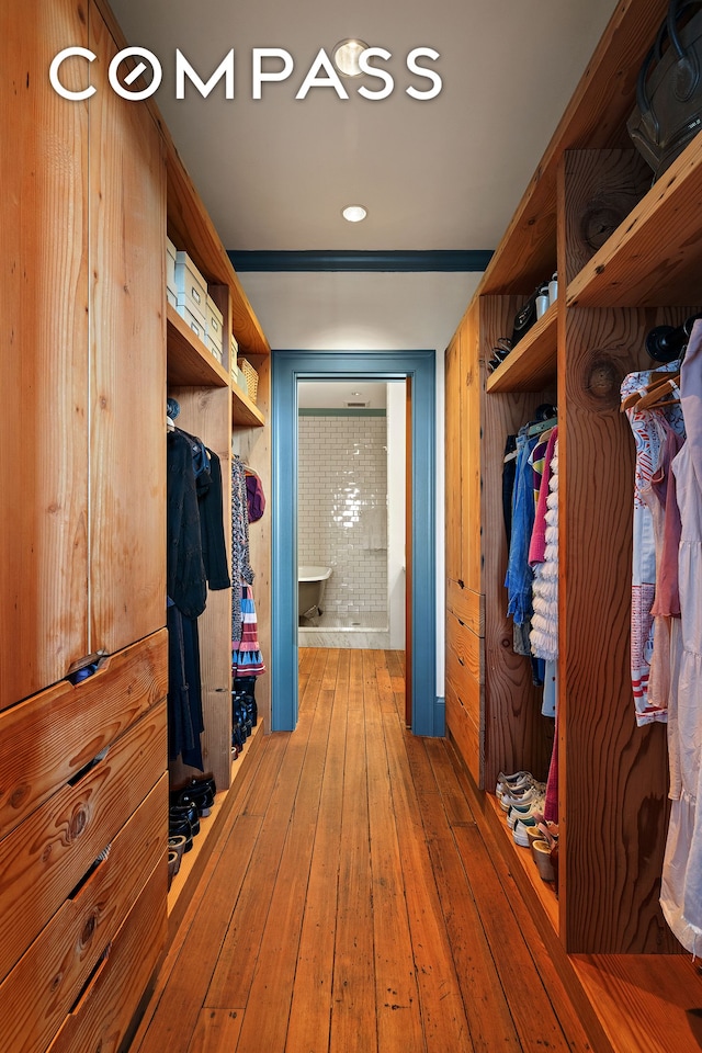 mudroom featuring light wood-style floors