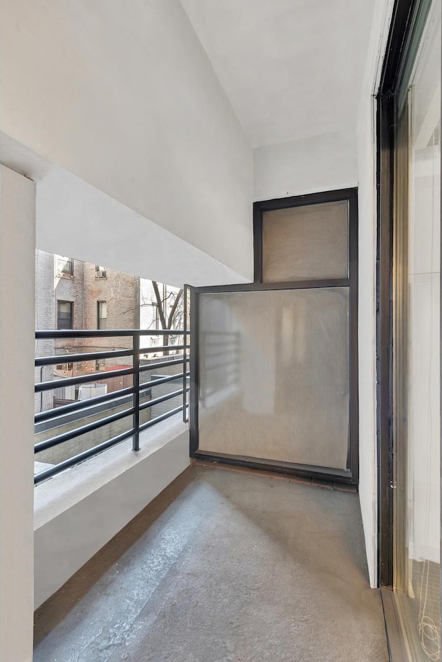 interior space with concrete floors