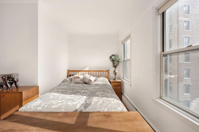 bedroom featuring ornamental molding