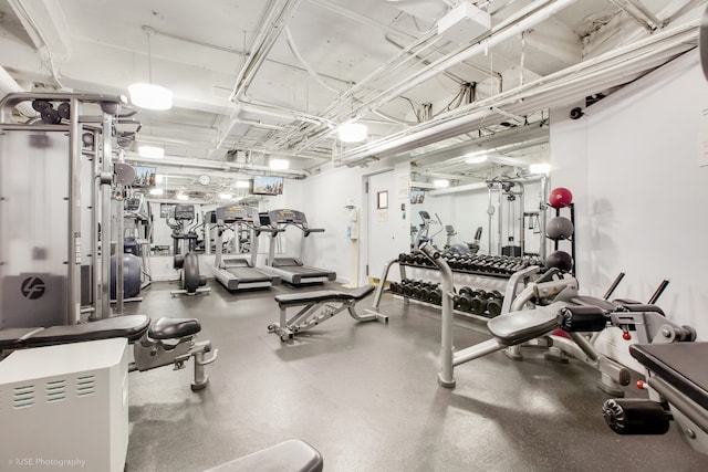 view of exercise room