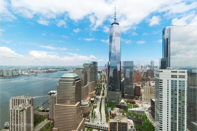 view of city featuring a water view