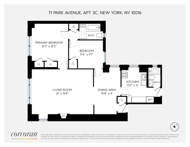 71 Park Ave Unit 3C, New York City, NY 10016 - property floor plan