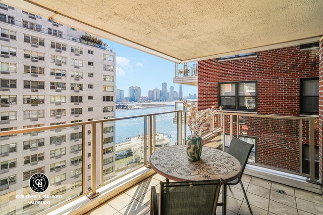 50 Sutton Pl S Unit 14G, New York City, NY 10022 - balcony featuring a skyline view and a water view