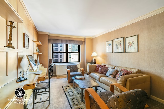 50 Sutton Pl S Unit 14G, New York City, NY 10022 - living area with ornamental molding