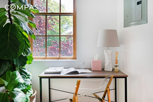 office featuring electric panel