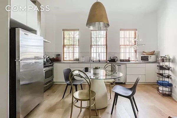 dining room featuring light wood-style floors