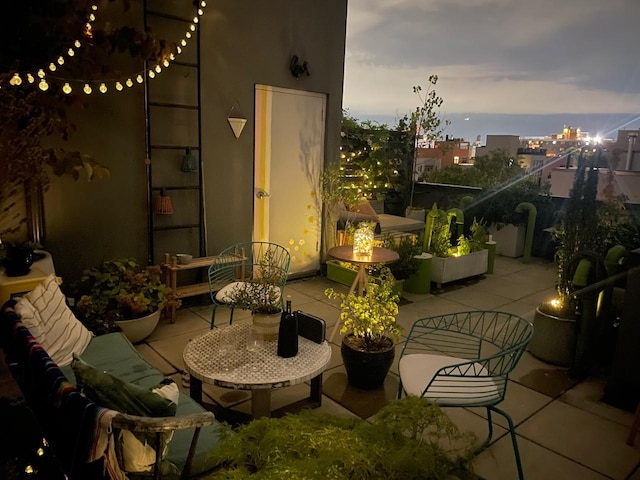 view of patio featuring a city view