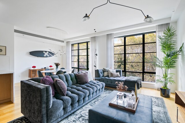 living room featuring wood finished floors
