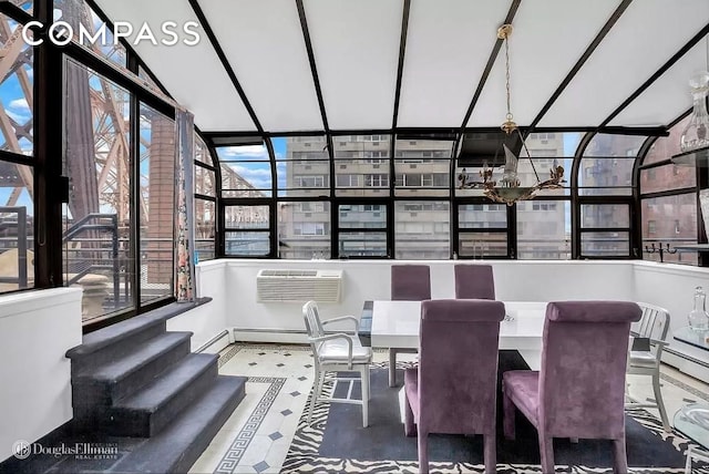 40 Sutton Pl Phm, New York City, NY 10022 - sunroom / solarium with a wall mounted air conditioner and a wealth of natural light