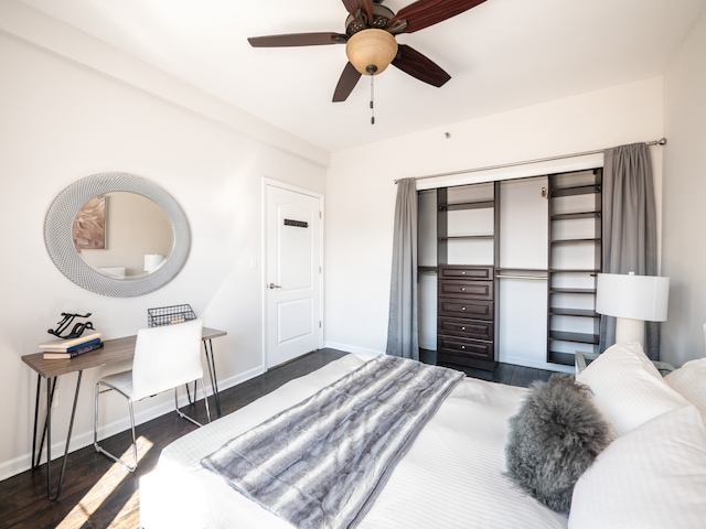 32-86 41st St Unit 5C, New York City, NY 11103 - bedroom with baseboards and wood finished floors