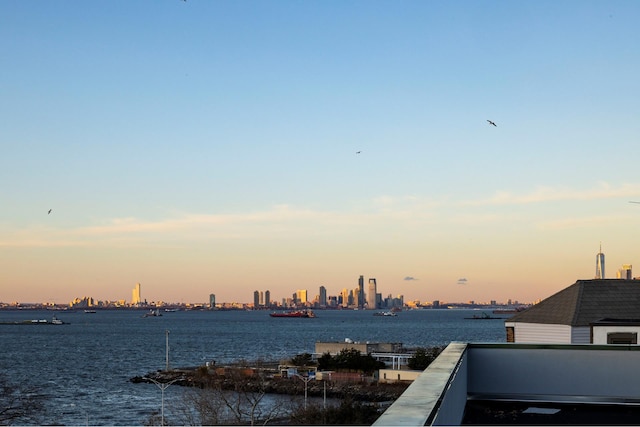 water view with a view of city