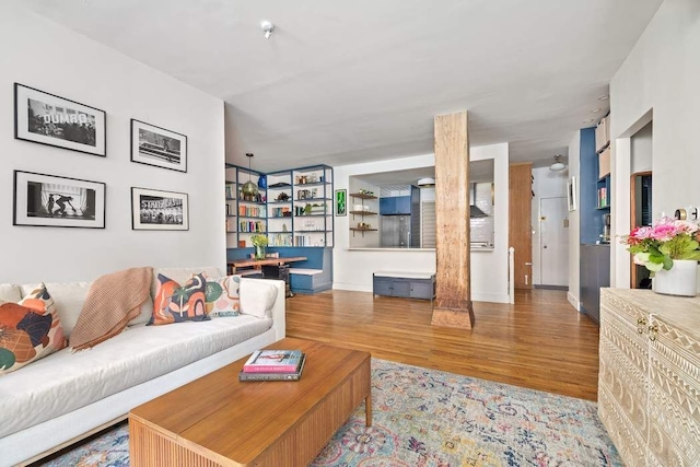 living room featuring wood finished floors