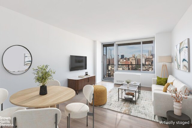 270 W 17th St Unit 14B, New York City, NY 10011 - living area with wood finished floors