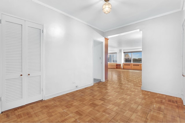 25 Sutton Pl S Unit 6F, New York City, NY 10022 - empty room featuring baseboards and ornamental molding