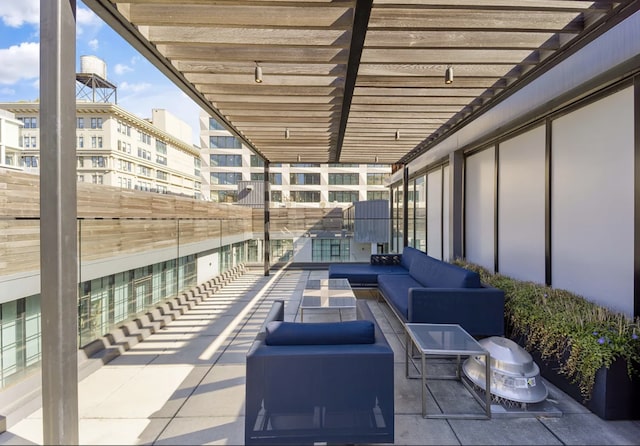 view of patio / terrace with an outdoor hangout area