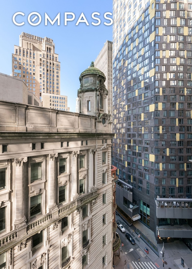 view of building exterior with a view of city