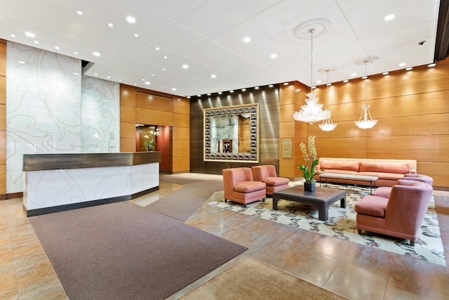 111 E 85th St Unit 10A, New York City, NY 10028 - common area with recessed lighting and wooden walls