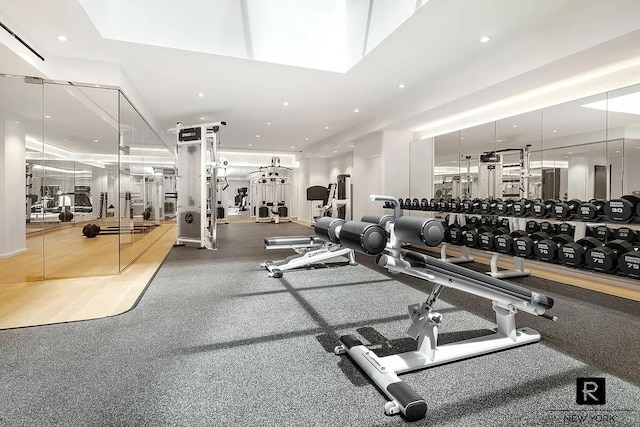 110 Charlton St Unit 20-G, New York City, NY 10014 - workout area with recessed lighting