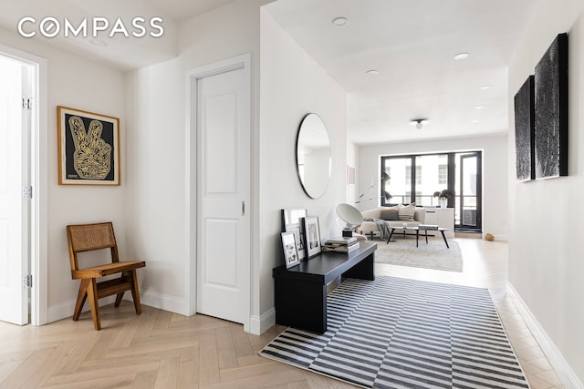 120 E 79th St Unit 15Bc, New York City, NY 10075 - hall with baseboards and recessed lighting