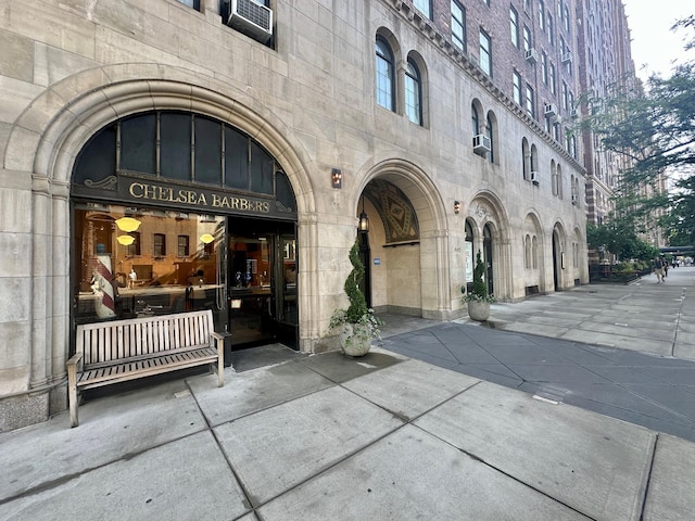 470 W 24th St Unit 4F, New York City, NY 10011 - entrance to property with stone siding
