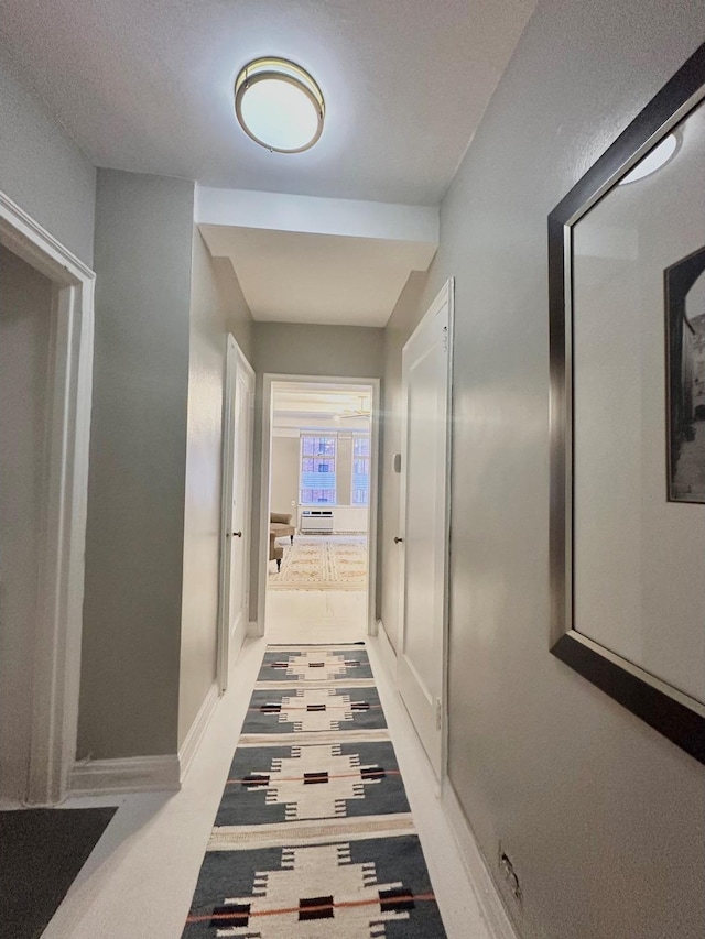 corridor with baseboards